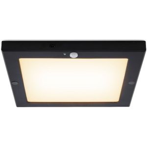 Zwarte plafondlamp met sensor Luan, kunststof, 18w, 3000K LED