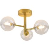 Moderne badkamer plafondlamp goud, Amer, IP44