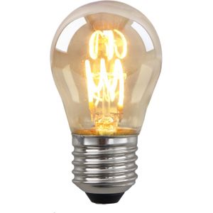 Dimbare Olucia E27 LED filament lamp Tuelo, amber, 4W, 2200K