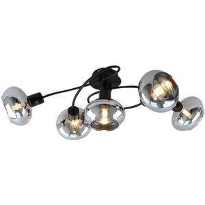 Olucia Skip - Plafondlamp - Zwart - E14