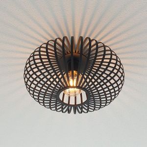 Olucia Lieve - Plafondlamp - Zwart - E27