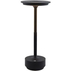 Moderne oplaadbare tafellamp zwart, Arvind, 3W, warm tot koud wit verstelbare LED, met schakelaar