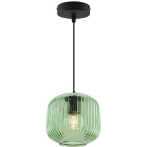 Olucia Charlois - Hanglamp - Groen/Zwart - E27