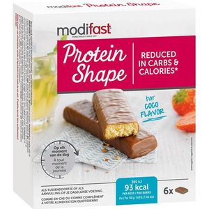 Modifast Protein Shape Reep  Melkchocolade + Kokosnoot 6Stuks