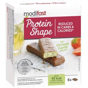 Modifast Protein Shape Reep  Melkchocolade + Pistache 6Stuks