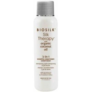 BioSilk Silk Therapy Organic Coconut Oil 3-in-1 Shampoo,