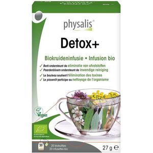 Physalis Biokruideninfusie Detox+ Theebuiltjes 20Stuks
