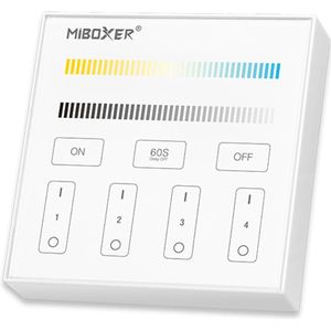 LED - Wandbediening - CCT & Dimfunctie - 4-Zone - Magnetisch - Model No.: B2