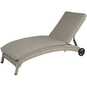 Liege mit Rollen "Lara" Beige/Grau- Pure Garden & Living