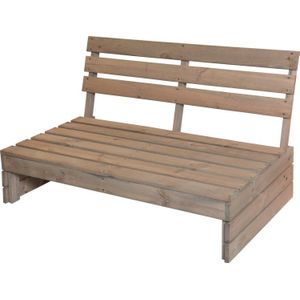 Palettenbank 2-Sitzer Greywash - 120 cm