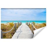 Fotobehang - Pad naar blauwe zee, premium print, inclusief behanglijm