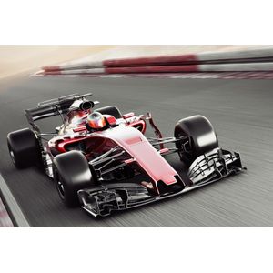 Fotobehang - Formule I auto op het circuit, F1, 11 maten, Premium print, incl behanglijm