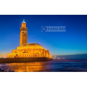 Schilderij - Hassan II moskee, Casablanca, Marokko