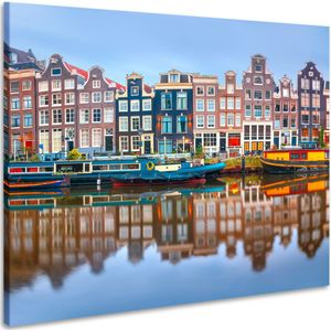 Schilderij Amsterdamse gracht , 3 Maten, Premium print (woonaccessoires) | € 80 bij Karo-art.nl | beslist.nl