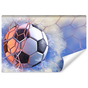 Fotobehang - Voetbal, Doelpunt, 11 maten, premium print, inclusief behanglijm