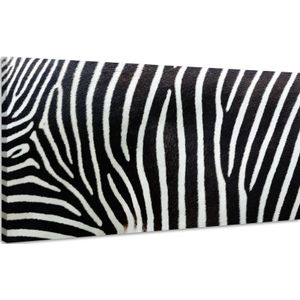 Schilderij - Zebra Strepen, zwart/wit, Premium print
