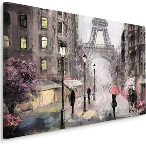 Schilderij - Regen in Parijs II, multi-gekleurd, 4 maten, premium print