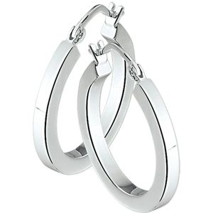 925 Sterling zilver gepolijst holle buis scharnierende post Rhodium-plated 5mm ronde Hoop oorbellen
