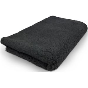 Vetbed Zwart Effen - Anti-Slip Hondenmat Puppykleed - Hondenkleed Benchkleed Benchmat Dierenmat - Voor Werpkist en Hondenbench - Machinewasbaar 100 x 75 CM