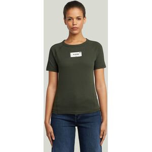 Embro Patch Slim T-shirt - Grijs - Dames