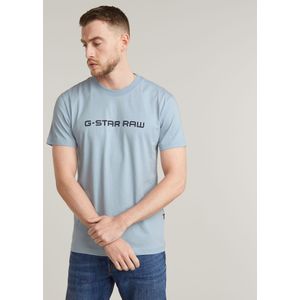Corporate Script Logo T-Shirt - Lichtblauw - Heren