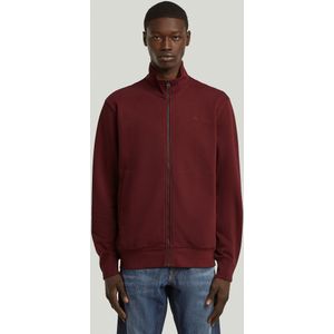 Nifous Zip Thru Sweater - Rood - Heren
