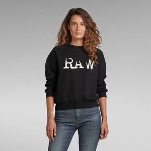 RAW Graphic Straight Sweater - Zwart - Dames