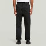 Pleated Chino Relaxed Straight - Zwart - Heren