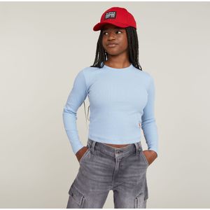 Meisjes Top Slim Crop - Lichtblauw - meisjes