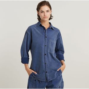 Relaxed Shirt - Midden blauw - Dames