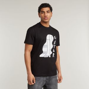 Hair Illustration T-Shirt - Zwart - Heren