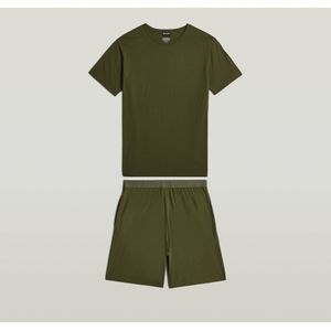 Tee en Short Pyjama Set - Groen - Heren