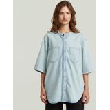 Carter 2-Pocket Denim Overhemd - Midden blauw - Dames