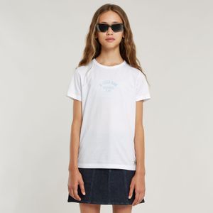 Kids T-Shirt Slim - Wit - meisjes