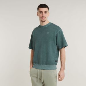 Overdyed Loose Sweater - Groen - Heren