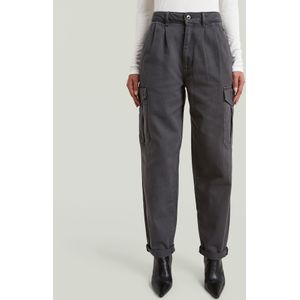 Pleated Tapered Cargo Chino - Grijs - Dames