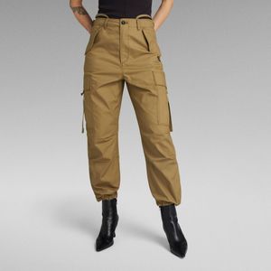 Cargo Broek Cropped Drawcord - Bruin - Dames