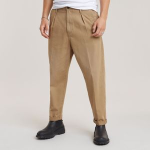 Pleated Chino Relaxed - Beige - Heren