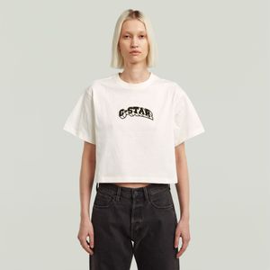 Felt Logo Boxy T-shirt - Wit - Dames
