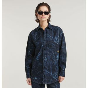 Relaxed Overshirt - Midden blauw - Dames