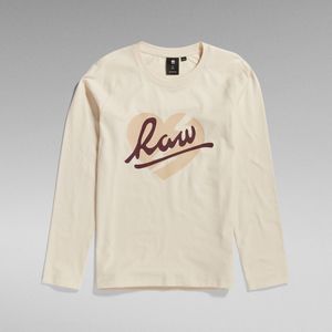 Kids Long Sleeve T-Shirt RAW Heart - Geel - meisjes