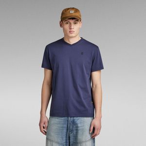 Base-S V-Hals T-Shirt - Donkerblauw - Heren