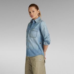 Regular Denim Shirt - Lichtblauw - Dames