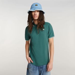 Dunda Slim Stripe Polo - Groen - Heren