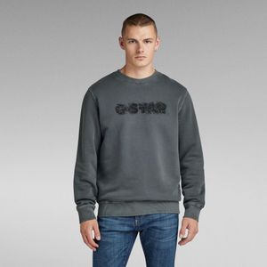 Distressed Logo Sweater - Zwart - Heren