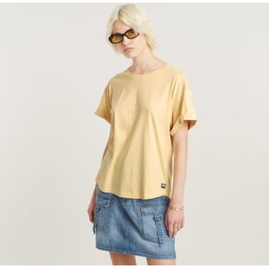 Rolled Up Sleeve Boyfriend Top - Geel - Dames