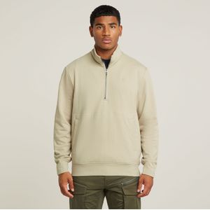 Nifous Half Zip Sweater - Beige - Heren