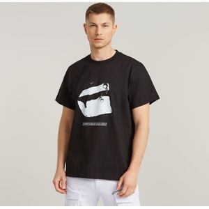 Water Burger Loose T-Shirt - Zwart - Heren