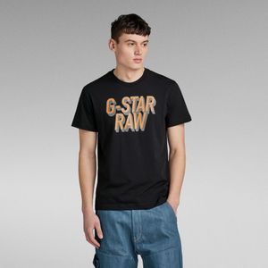 3D Dotted Graphic T-Shirt - Zwart - Heren