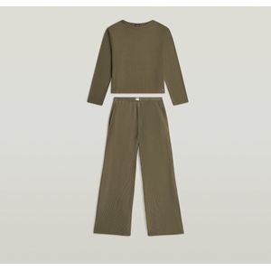 Tee en Broek Pyjama Set - Beige - Dames